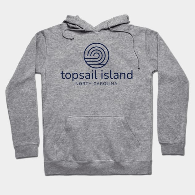 Topsail Island, NC Beach Summer Wave Hoodie by Contentarama